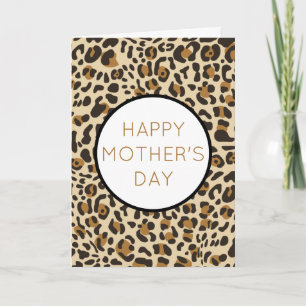 Carte Léopard Jaguar Poster de animal Fête des Mères Fêt