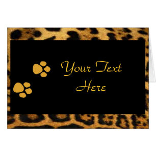 Carte Leopard Paws