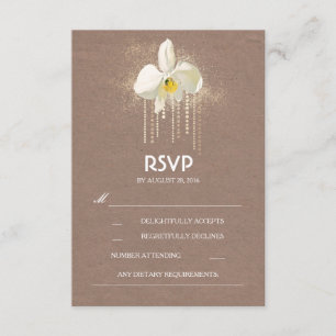 Carte l'épousant fascinante de l'or blanc RSVP