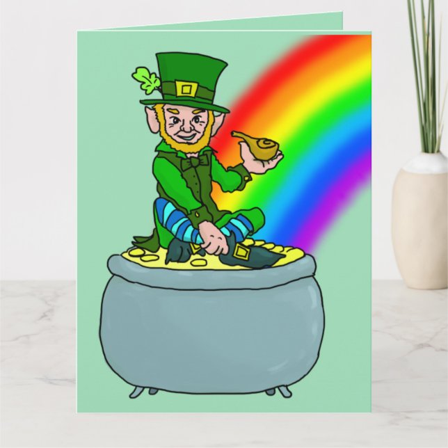 CARTE LEPRECHAN ET RAINBOW ST PATRICK'S DAY BIG CARDS (Devant)