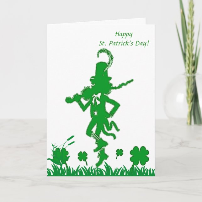 Carte Leprechaun de la Saint-Patrick (Devant)