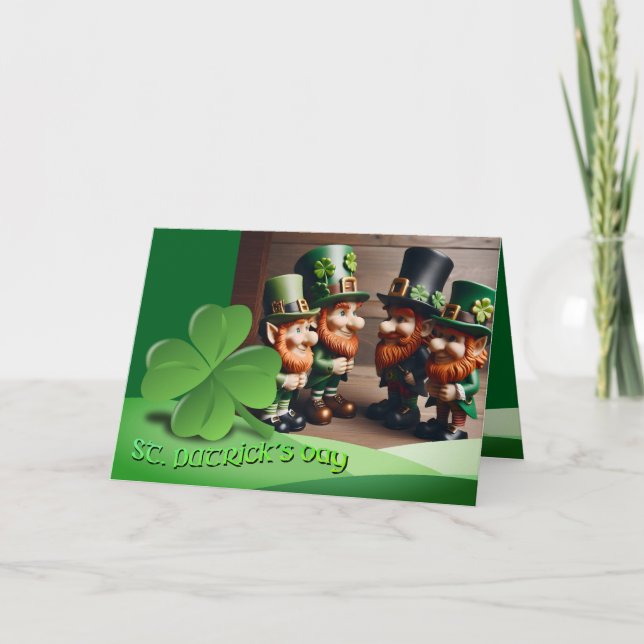Carte Leprechauns Texte de la Saint Patrick HGCO2 (Devant)