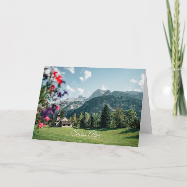 Carte Les Alpes suisses au printemps (Devant)