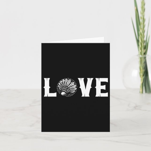 Carte Les amateurs de badminton aiment la navette Love (Devant)