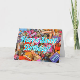 Carte Les amateurs de bonbons ont un joli anniversaire