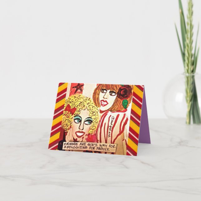 Carte LES AMIS-cartes pour notes SONT LA FAÇON DE DIEU D (Devant)