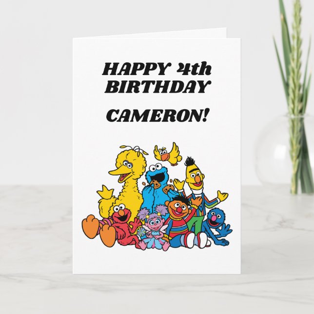Carte Les amis de Sesame Street fêtent leur anniversaire (Devant)