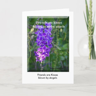 Carte Les amis sont des baisers que nous font des anges,