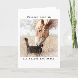 Carte Les amis viennent dans toutes les couleurs et tail
