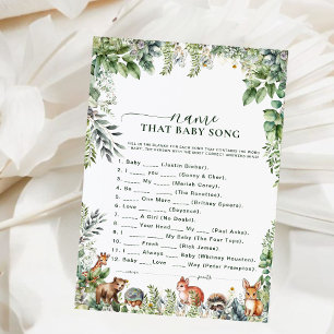 Carte Les Animaux De Bois Nomment Ce Bébé Chanson Douche