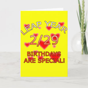 Carte Les Anniversaires De L'Année Du Bond Sont Spéciaux