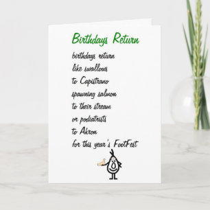 Carte Les anniversaires renvoient - un poème drôle
