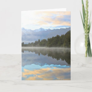 Carte Les arbres du lac Misty Réflexion Nature paisible 