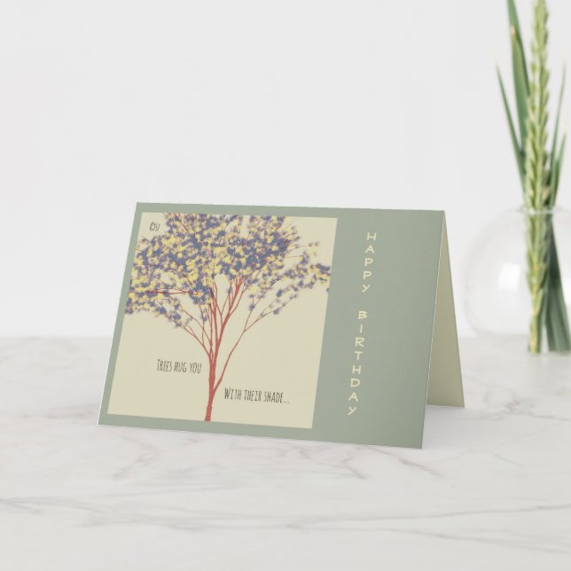 Carte "Les arbres vous embrassent à l'ombre" Citation d' (Devant)