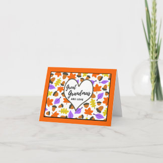 Carte Les arrière-grands-mères sont amour Automne Annive