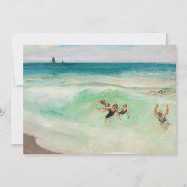 Carte Les baigneurs dans la vague | Henri Lebasque (Devant)