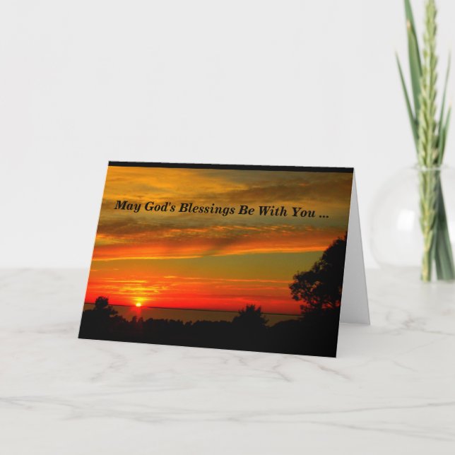 Carte Les bénédictions de Dieu soient avec vous la (Devant)