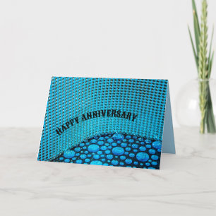 Carte Les bijoux en strass bleu impressionnent l'anniver