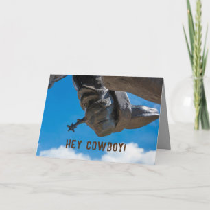 Carte Les bottes de cowboy éperonnent et ciel bleu ouver