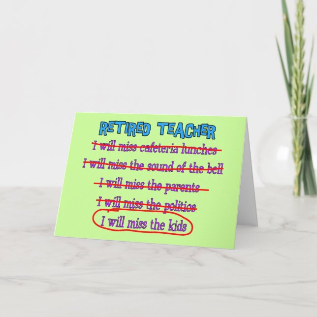 Carte Les cadeaux drôles retirés de Mlle The Kids de (Devant)