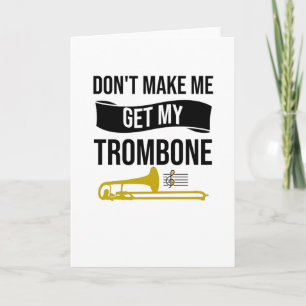 Carte Les cadeaux du joueur de Trombone Tromboniste de