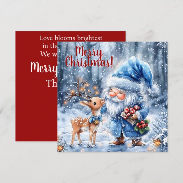 Carte Les cadeaux sous les pins tranquilles (Devant / Derrière)