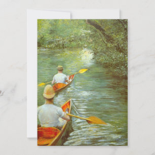 Carte Les Canoës, Perissoires par Gustave Caillebotte