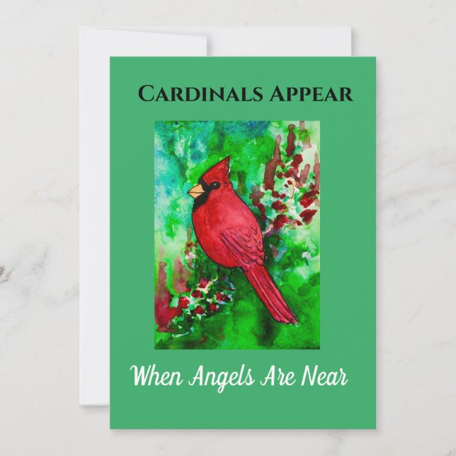 Carte Les Cardinaux Apparaissent Quand les Anges Sont Pr (Devant)