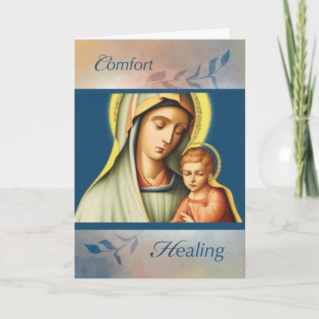 Carte Les catholiques se sentent mieux avec Marie tenant (Devant)