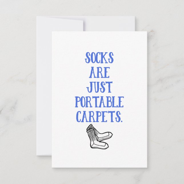 Carte Les Chaussettes Ne Sont Que Des Tapis Portables -  (Devant)