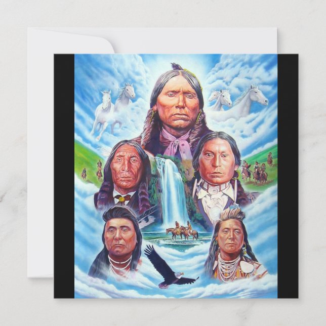Carte Les chefs indiens célèbres Peinture des Amérindien (Devant)