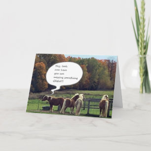 CARTE LES CHEVAUX DE NOTRE VOISIN VOUS SOUHAITENT **HEUR