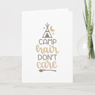 Carte les cheveux de camp s'en fichent