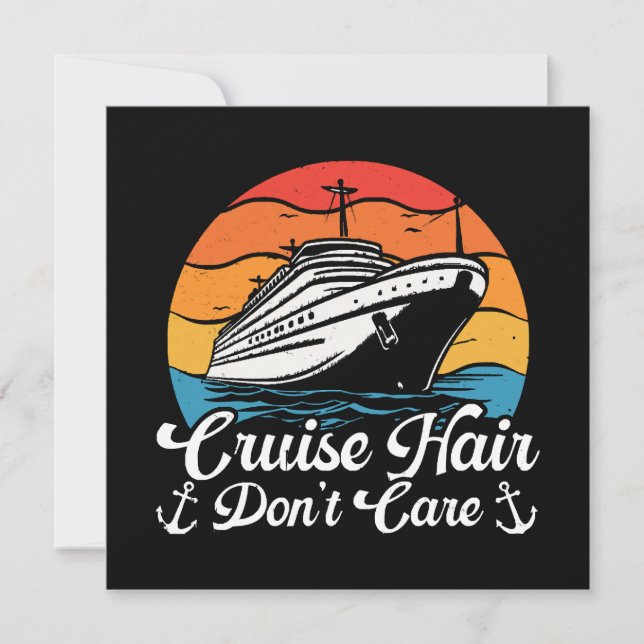 Carte Les cheveux de croisière ne se soucient pas (Devant)