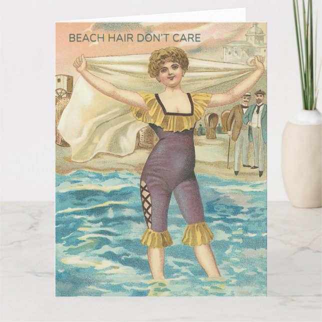 Carte Les cheveux de plage ne se soucient pas de salutat (Devant)