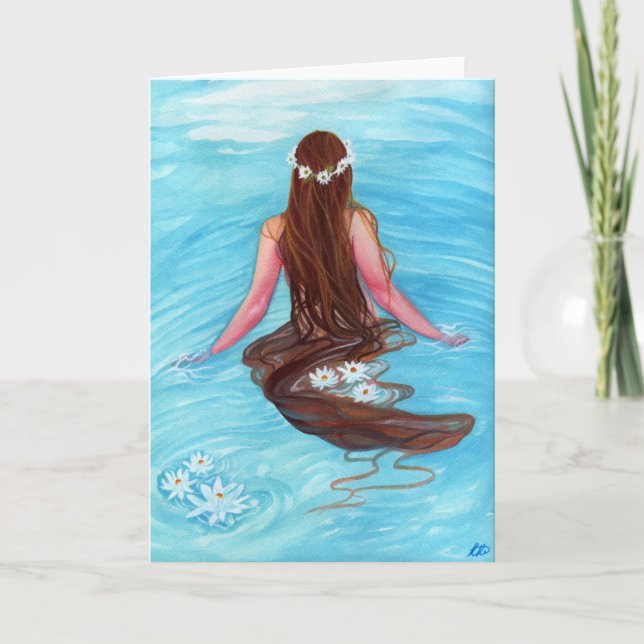Carte Les cheveux de sirène sont tombés par vagues GREET (Devant)