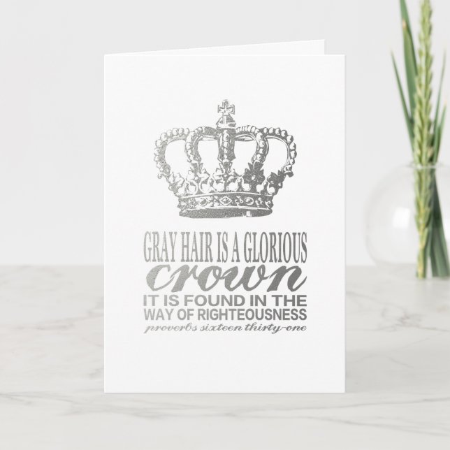 Carte Les cheveux gris est une couronne glorieuse, les é (Devant)
