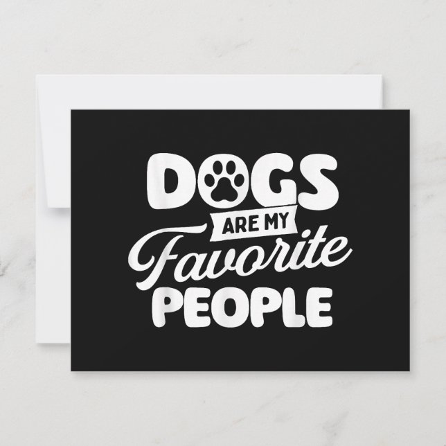 Carte Les chiens sont mes gens préférés - Propriétaire d (Devant)