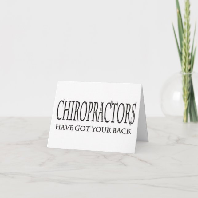Carte Les chiroprakteurs ont votre dos (Devant)