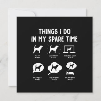 Carte Les choses beagles font gagner du temps/ Beagle am