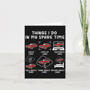 Carte Les Choses Que Je Fais Dans Ma Voiture De Temps De