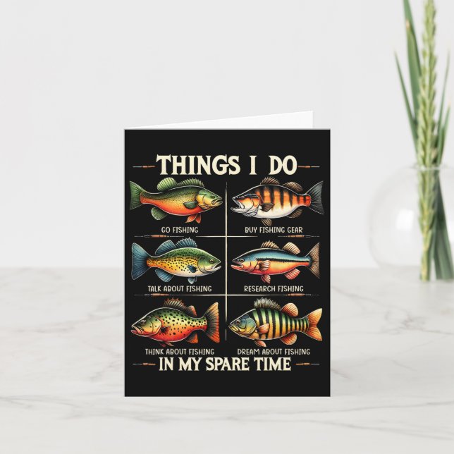 Carte Les choses que je fais dans mon temps libre amusan (Devant)