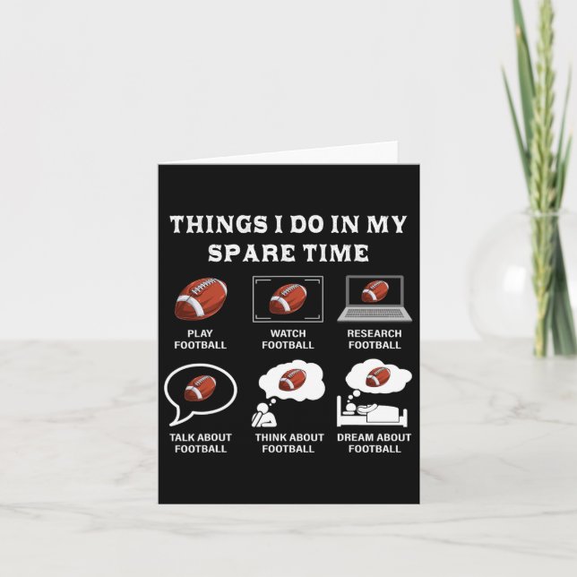 Carte Les Choses Que Je Fais Dans Mon Temps Libre Footba (Devant)