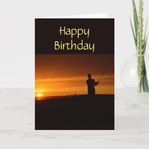 Carte Les choses que vous aimez Anniversaire Golf Golfin