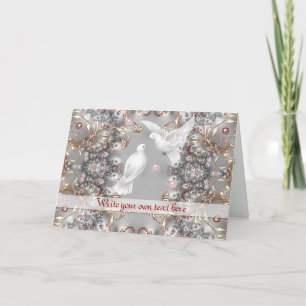 Carte Les colombes romantiques en amour pour le Mariage 