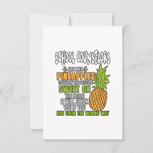 Carte Les Conseillers Scolaires Sont Comme Des Ananas. (Devant)