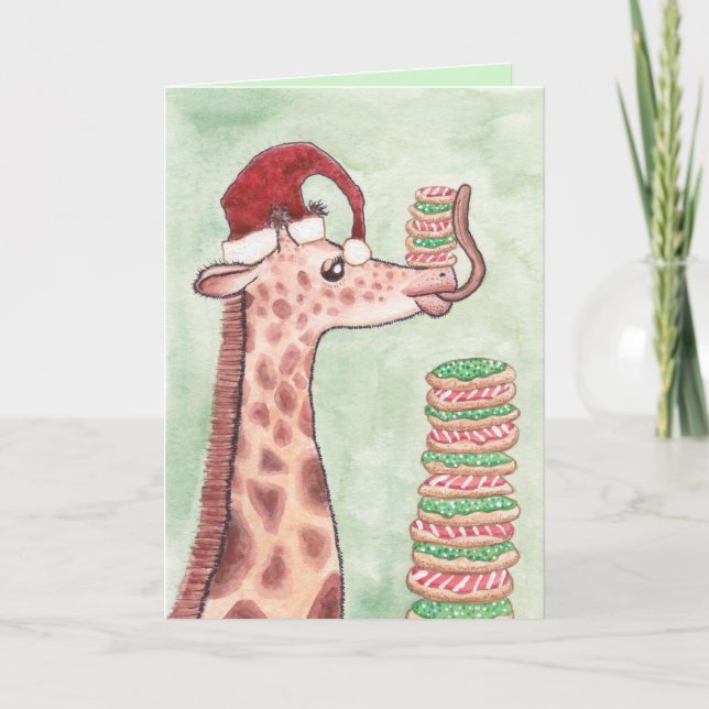 Carte Les cookies de Noël de la Giraffe (Devant)