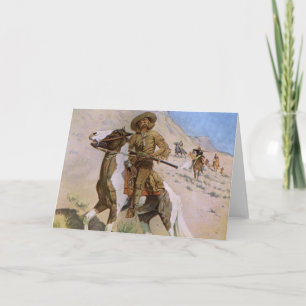 Carte Les cow-boys militaires vintages, le scout de Remi