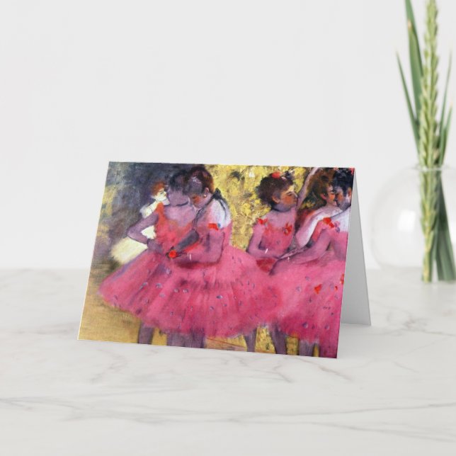 Carte Les danseurs roses, avant le ballet par Edgar Dega (Devant)