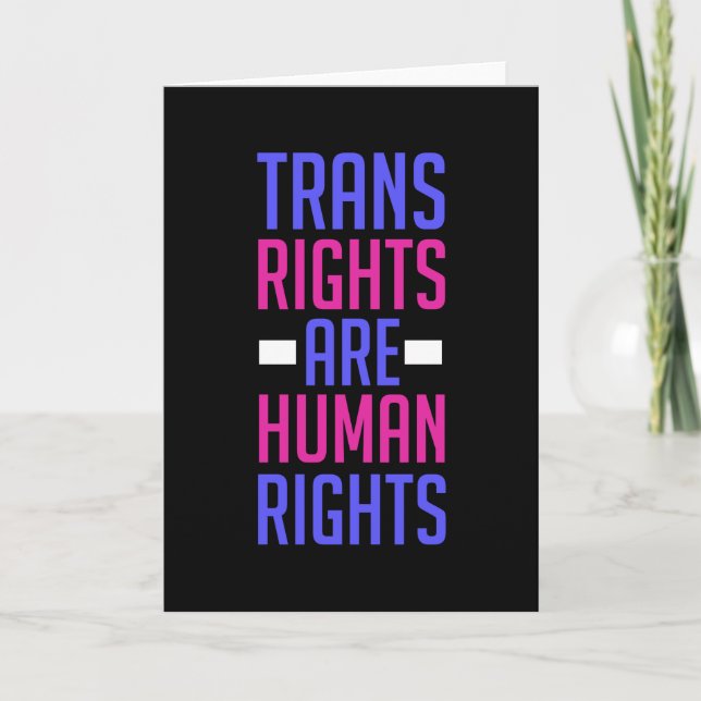 Carte Les droits transgenres sont des droits de l'homme  (Devant)